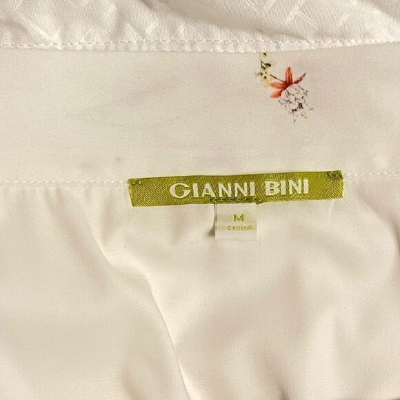 Gianni Bini White Wildflower Floral Flowy Adjustable Tie Waist Wrap Skirt - Picture 7 of 9